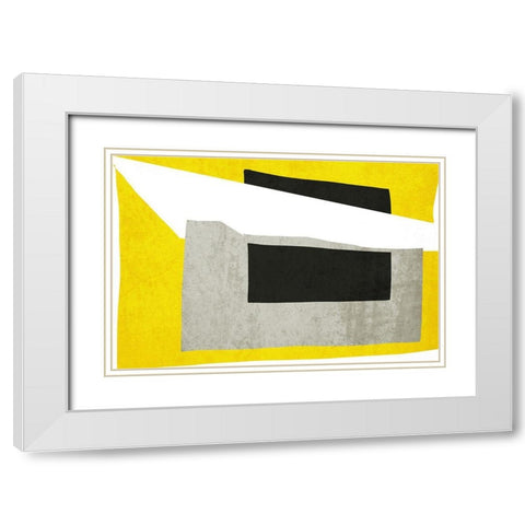 Art Shape Colors Design XXXXII White Modern Wood Framed Art Print with Double Matting by Orlov, Irena