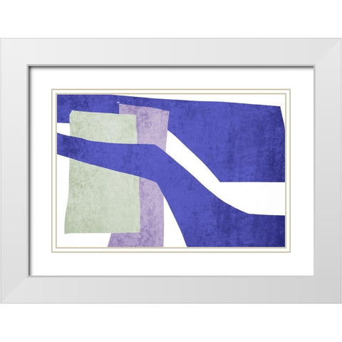 Art Shape Colors Design XXXXV White Modern Wood Framed Art Print with Double Matting by Orlov, Irena