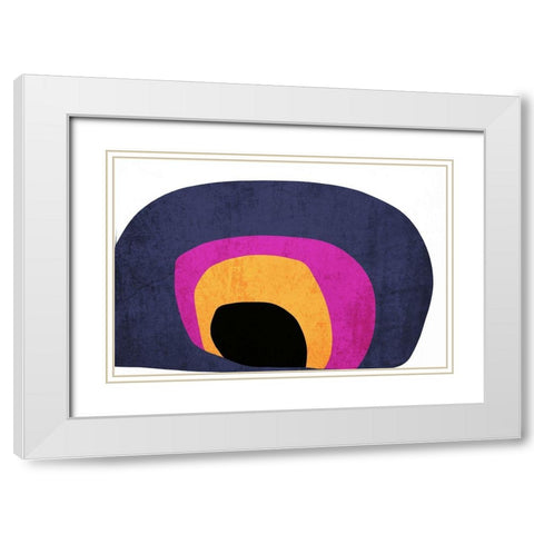 Art Shape Colors design XXXXVI White Modern Wood Framed Art Print with Double Matting by Orlov, Irena
