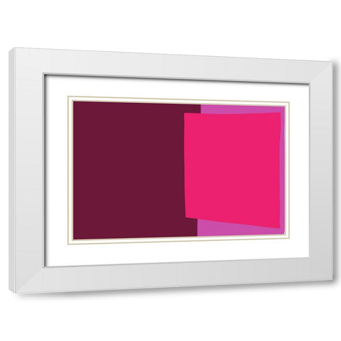 Art Shape Colors design XXXXVII White Modern Wood Framed Art Print with Double Matting by Orlov, Irena