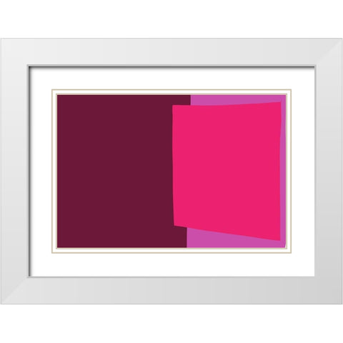 Art Shape Colors design XXXXVII White Modern Wood Framed Art Print with Double Matting by Orlov, Irena