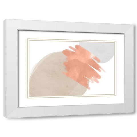 Art Shape Colors Design XXXXVIII White Modern Wood Framed Art Print with Double Matting by Orlov, Irena