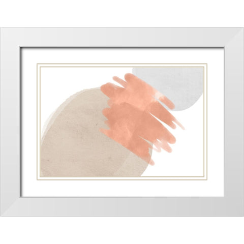 Art Shape Colors Design XXXXVIII White Modern Wood Framed Art Print with Double Matting by Orlov, Irena