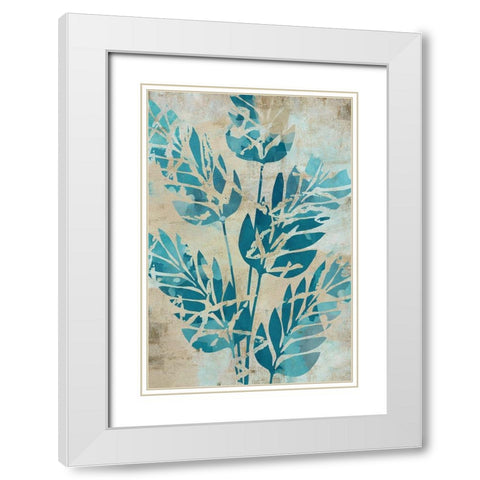 Moonlit Palms I White Modern Wood Framed Art Print with Double Matting by Kouta, Flora