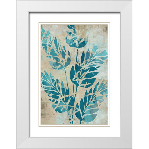 Moonlit Palms I White Modern Wood Framed Art Print with Double Matting by Kouta, Flora
