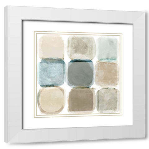 Beach Rocks II White Modern Wood Framed Art Print with Double Matting by Kouta, Flora