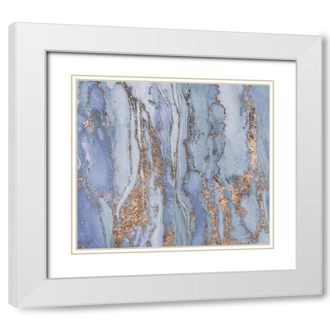 Abstract Ink Fantasy I White Modern Wood Framed Art Print with Double Matting by Haase, Andrea