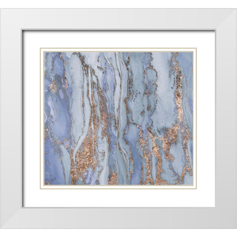 Abstract Ink Fantasy I White Modern Wood Framed Art Print with Double Matting by Haase, Andrea