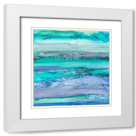 Abstract Ink Fantasy III White Modern Wood Framed Art Print with Double Matting by Haase, Andrea