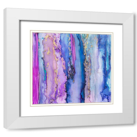 Abstract Ink Fantasy IV White Modern Wood Framed Art Print with Double Matting by Haase, Andrea