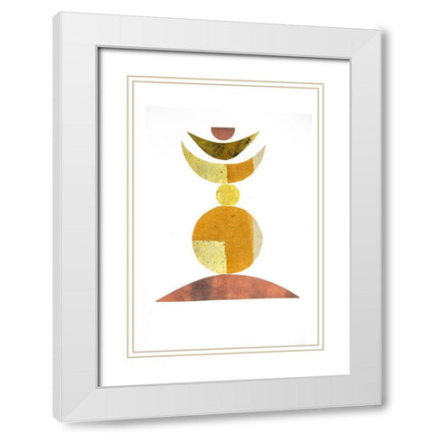 Paper Celestial White Modern Wood Framed Art Print with Double Matting by Haase, Andrea
