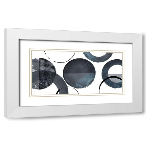 Circular Bonds White Modern Wood Framed Art Print with Double Matting by Haase, Andrea