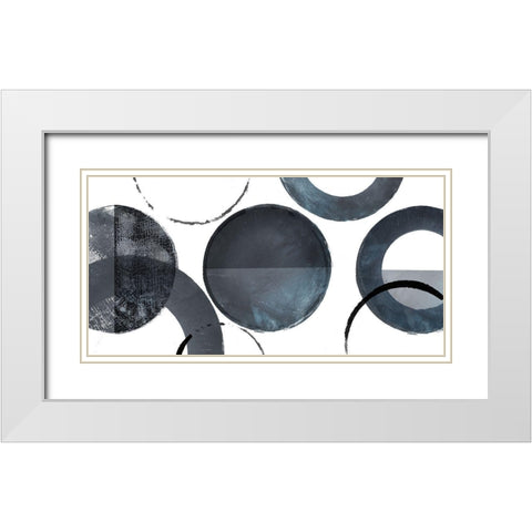 Circular Bonds White Modern Wood Framed Art Print with Double Matting by Haase, Andrea
