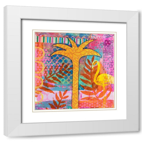 Tropical Stories White Modern Wood Framed Art Print with Double Matting by Haase, Andrea