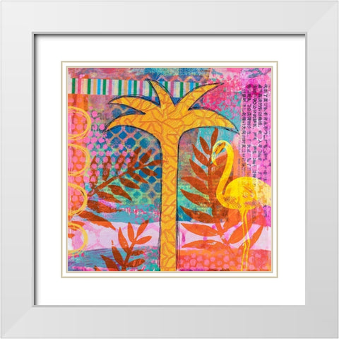 Tropical Stories White Modern Wood Framed Art Print with Double Matting by Haase, Andrea