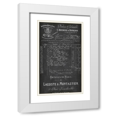 Chalkboard Nostalgic French White Modern Wood Framed Art Print with Double Matting by Haase, Andrea
