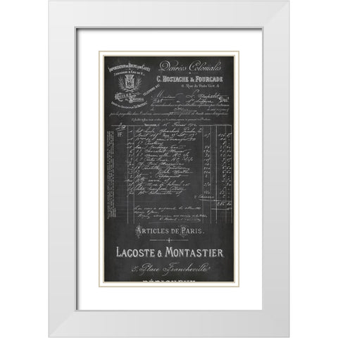 Chalkboard Nostalgic French White Modern Wood Framed Art Print with Double Matting by Haase, Andrea