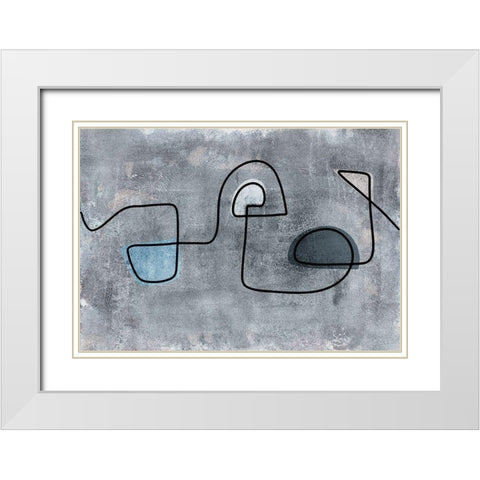 Amusing Detour White Modern Wood Framed Art Print with Double Matting by Haase, Andrea