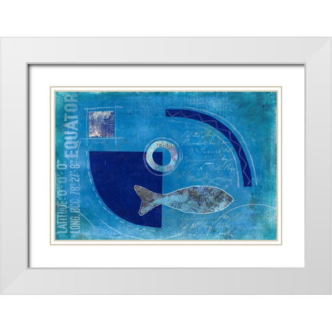 Calm Sea White Modern Wood Framed Art Print with Double Matting by Haase, Andrea