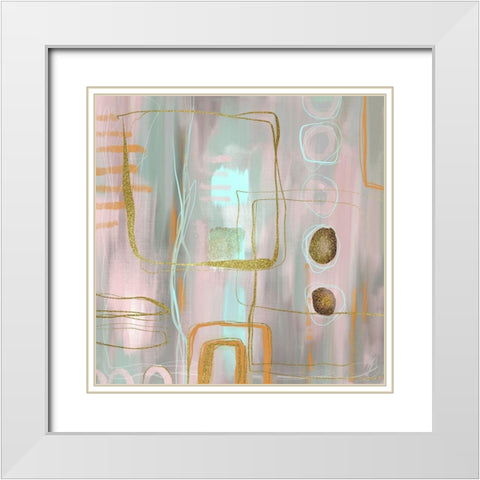 Faded Elegance White Modern Wood Framed Art Print with Double Matting by Haase, Andrea