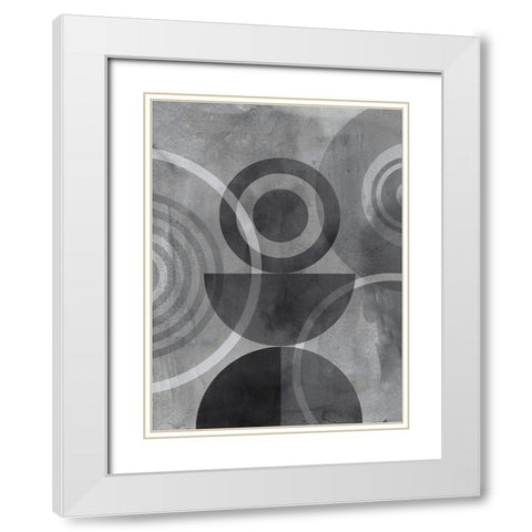 Circulation I White Modern Wood Framed Art Print with Double Matting by Haase, Andrea
