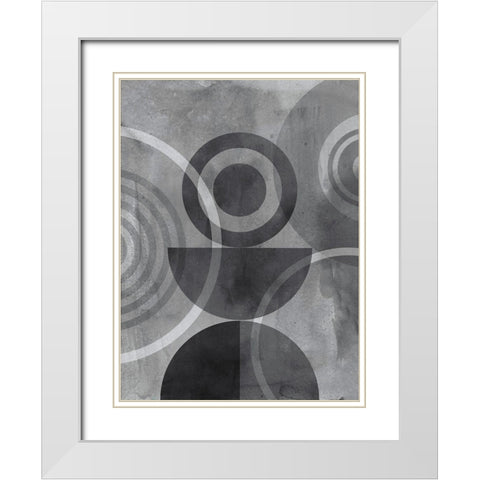 Circulation I White Modern Wood Framed Art Print with Double Matting by Haase, Andrea