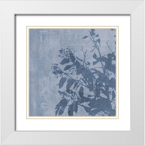 Grunge Floral Chic III White Modern Wood Framed Art Print with Double Matting by Haase, Andrea