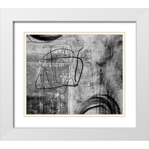 Dark Tinted Mood Impression White Modern Wood Framed Art Print with Double Matting by Haase, Andrea