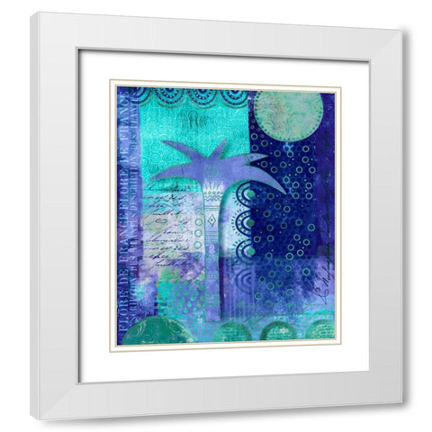 Oriental Garden White Modern Wood Framed Art Print with Double Matting by Haase, Andrea