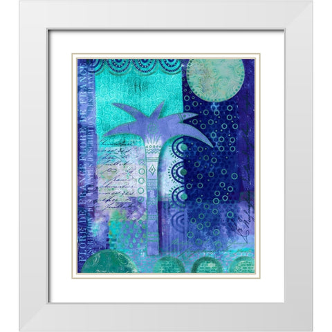 Oriental Garden White Modern Wood Framed Art Print with Double Matting by Haase, Andrea
