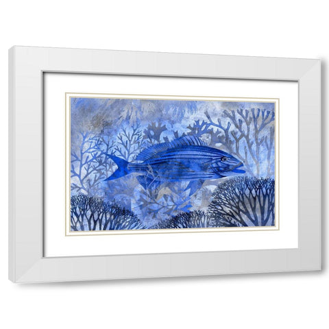 Underwater Paradise II White Modern Wood Framed Art Print with Double Matting by Haase, Andrea