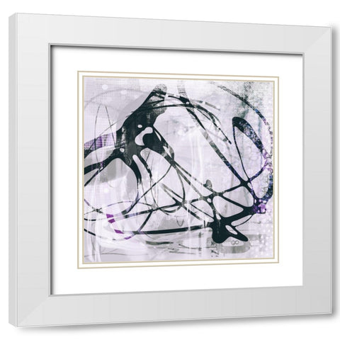 Chaotic Times White Modern Wood Framed Art Print with Double Matting by Haase, Andrea