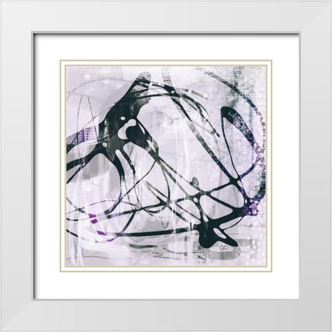 Chaotic Times White Modern Wood Framed Art Print with Double Matting by Haase, Andrea