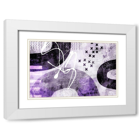 Stumbling Across II White Modern Wood Framed Art Print with Double Matting by Haase, Andrea