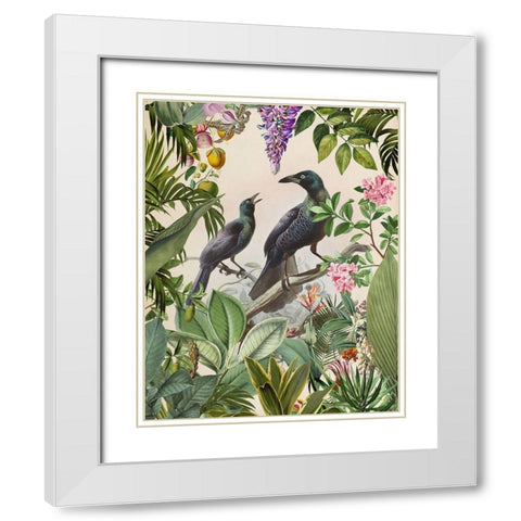 The Birds Hidden Paradise III White Modern Wood Framed Art Print with Double Matting by Haase, Andrea