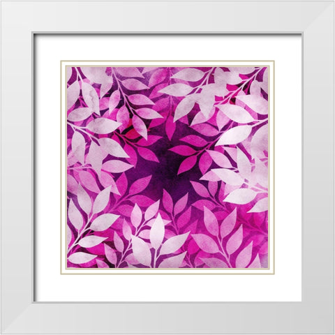 Fancy Botany II White Modern Wood Framed Art Print with Double Matting by Haase, Andrea
