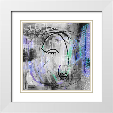 Relaxed Girl I White Modern Wood Framed Art Print with Double Matting by Haase, Andrea