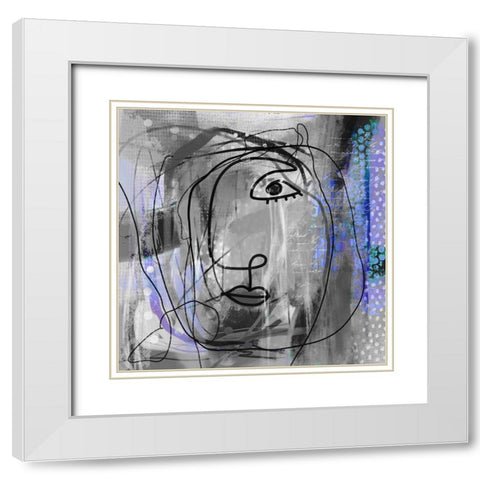 Fancy Girl I White Modern Wood Framed Art Print with Double Matting by Haase, Andrea