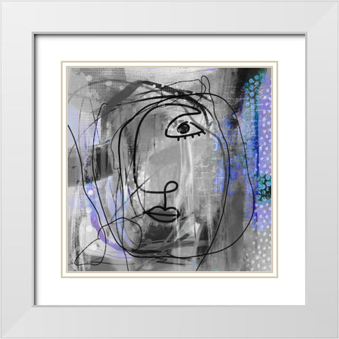 Fancy Girl I White Modern Wood Framed Art Print with Double Matting by Haase, Andrea