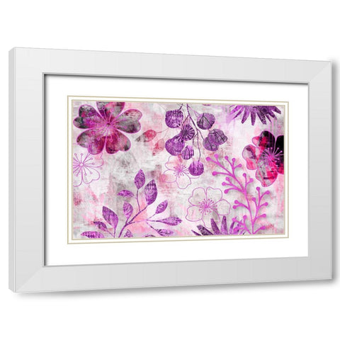 Fantasy Garden II White Modern Wood Framed Art Print with Double Matting by Haase, Andrea