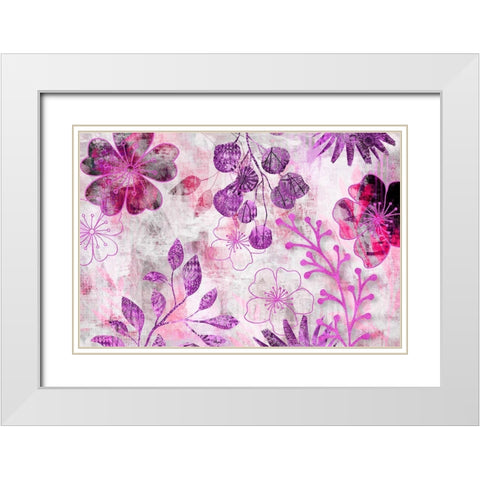 Fantasy Garden II White Modern Wood Framed Art Print with Double Matting by Haase, Andrea