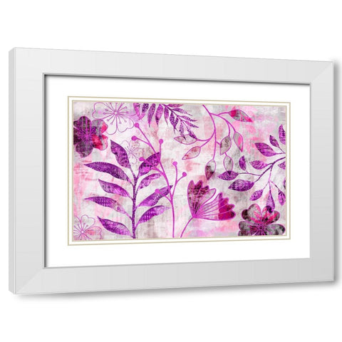 Fantasy Park II White Modern Wood Framed Art Print with Double Matting by Haase, Andrea