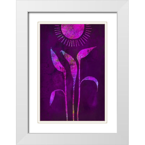 Fantasy Sunrise White Modern Wood Framed Art Print with Double Matting by Haase, Andrea