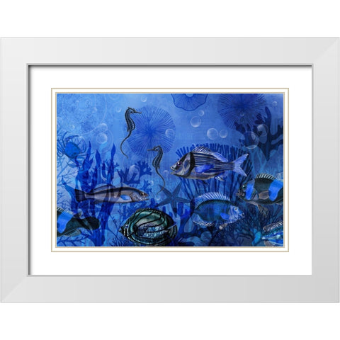 Magic Underwater World White Modern Wood Framed Art Print with Double Matting by Haase, Andrea