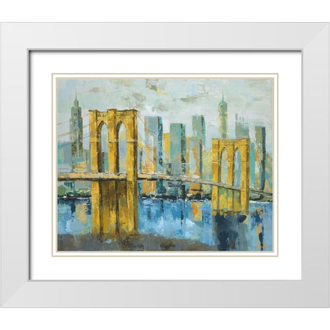 City View I White Modern Wood Framed Art Print with Double Matting by Joy, Julie