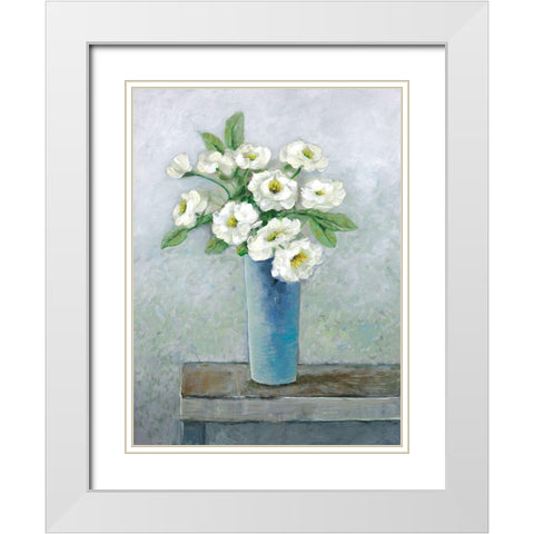 Les Fleurs Du Jour White Modern Wood Framed Art Print with Double Matting by Joy, Julie