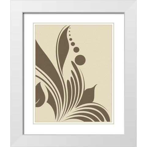 In the Flow I White Modern Wood Framed Art Print with Double Matting by Smith, Karen