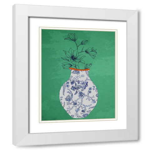 Vase or Vase I White Modern Wood Framed Art Print with Double Matting by Smith, Karen