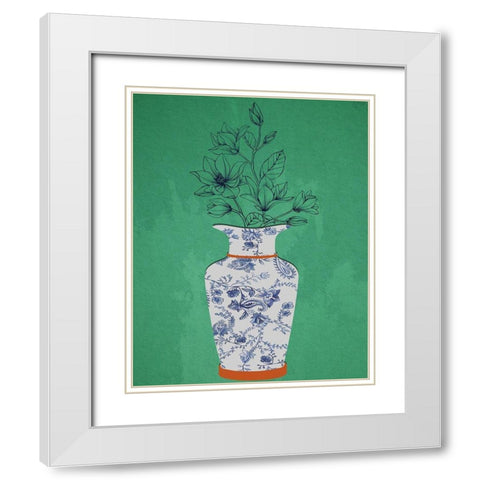 Vase or Vase II White Modern Wood Framed Art Print with Double Matting by Smith, Karen