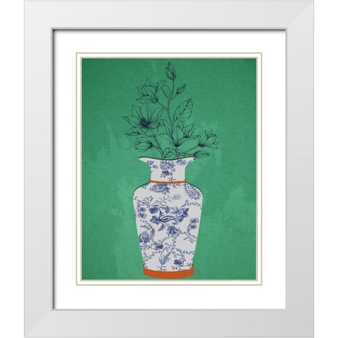 Vase or Vase II White Modern Wood Framed Art Print with Double Matting by Smith, Karen
